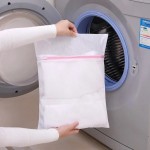 Textile bag for delicate laundry and underwear, model PD01, 40x50 cm, white color